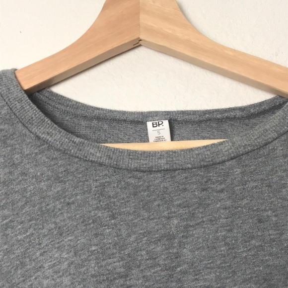 BP. Nordstrom Gray Ruffle Long Sleeve Pullover SM - Picture 3 of 8